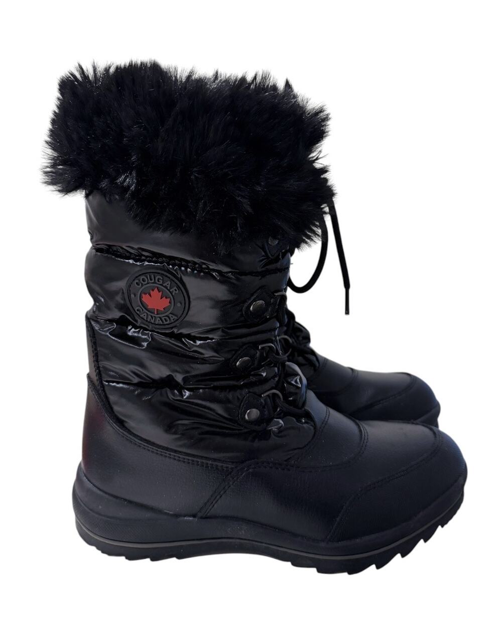 Cougar Cranbrook Black Winter Boots Women's 8 Waterproof Faux Fur Gorpcore